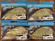 4 Packs Apex 1” Shad Clear Gold Flake Crappie Bream Trout Ice Fishing