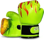 Children Boxing Gloves Kids Kick Boxing Training Gloves Youth Muay Thai Punching Bag Mitts Boxing Practice Equipment for Punch Bag Sack Boxing Pads Age 3 to 10 Years Old Green