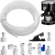 Water Supply Pipe Tube - Ro Water Hose Kit, Fridge Water Connectors Kit | 15M Water Tubing Hose Connector with Hose Cutter, Refrigerator Water Hose Connection Kit for Fridge Water Pipe Connector