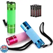 EverBrite 3-Pack Mini Flashlights, Glow in Dark Flashlights, Aluminum LED Fla