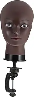 Vaguelly 1 Set Artificial Bald Mannequin Head Display Model with Holder for Wig Styling Wig Stand for Salon and Personal Use Smooth Touch for Easy Display and Training
