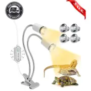 Petboda Reptile Heat Lamp, Dual Head Basking Light with Cycle Timer, Dimmable...