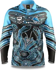 Cronulla Sharks 2025 NRL Mens Karumba Indigenous Fishing Shirt Sizes S-7XL BNWT
