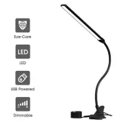 Flexible USB Clip-on Table Lamp LED Clamp Reading/Study/Bed/Laptop/Desk Light