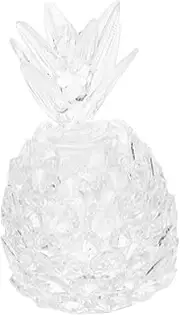 Alipis Glass Fruit Paperweight Pineapple Ornament Unique Home Decor for Bedroom Kitchen Office