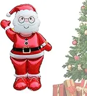 Christmas Balloons Decoration,Christmas Figures Decorative Balloon | Inflatable Santa Snowman Gingerbread Walnut Man with Stable Base, Photo Props Parties Supplies for Home Hotel