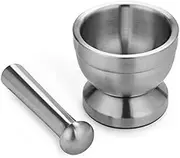 Mortar Pestle Set Stainless Steel Mortar Pestle Set Pugging Pot Garlic Spice Grinder Pharmacy Herbs Bowl Mill Grinder Crusher Kitchen Tool