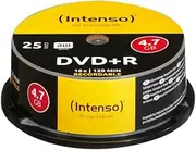 DVD+R 4.7GB 16X 25 Pack High Recording Capacity Ideal for Data Storage and Backup and Multimedia