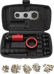 Cordless Drill Electric Rivet Gun Adapter Rivet Nut Drill Adapter Kit Versatile Portable Easy to Use Rivet Nut Drill Gun Adapter for Bike Vehicle Camper,Including M3 M4 M5 M6 M8