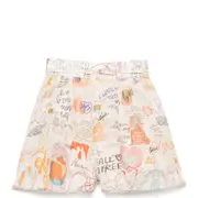 [ZIMMERMANN] Crush Belted Tuck Skort