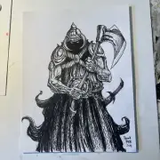 Death Dealer (Frank Frazetta) NEW Horror Original drawing By Frank Forte RARE