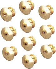 [VILLFUL] 10pcs Locking Clasp Flathead Pin Backs Clutch Fastener Spring Loaded (white Nickel) Locking Pin Backs for Enamel Pins Lapel Pin Locking Pin Keepers Backs Metal Cufflinks Advanced