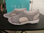 *NEW Womens Grey Traq By Alegria Qeen Sandals, 11.5 / 12 42