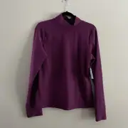 Beyond Yoga Women XL Purple Spacedye Captivating Turtleneck Pullover Top NWT
