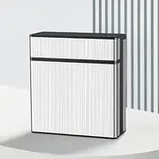 [ANZHUO] Cigarette Box, 40 Thick Tobacco high-Capacity Cigarette Box, Aluminum Alloy Brushed Divided Cigarette Box, Bulk Cigarette Storage and Storage Box, Cigarette Storage Device (Silver)