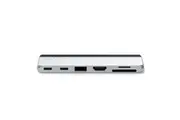 Satechi Dual USB-C Hub to USB-A HDMI SD MicroSD Port For Surface Pro 9 Platinum
