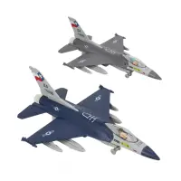 在飛比找momo購物網優惠-【888ezgo】超合金F16戰鬥機模型（有音效+回力功能+