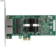 Ethernet Card, Internal Computer Networking Cards PCI e Dual Port Network Adapter Desktop for 82576-T2 Gigabit 1000Mbps Server NIC LED