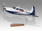 Mooney M20R Ovation Desk Wood Airplane New Model Small Scale 1/32