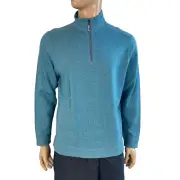 Tommy Bahama Flipcity Reversible Half Zip Pullover Size M $100 Blue/Green