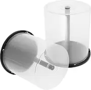 [HEALEEP] Storage Bucket: 2pcs Clear Plastic Empty DVDs Holder - Disc Rack DVD Storage Containers Organizer