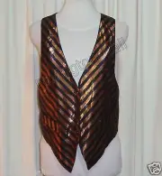 BNWT:SASS&BIDE COPPER&BLACK LUREX VEST 38/2 AUS 8 "YOU MAKE ME FEEL"