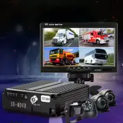 4CH 1080P Truck Bus Recorder Playback 4 Pc Camera +7Inch Video Monitor Dvr Kits