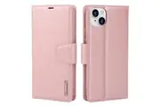 ZUSLAB for iPhone 15 Case, Hanman Leather Wallet Cover Rose Gold