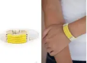 Paparazzi HOT CROSS BUNGEE yellow bracelet