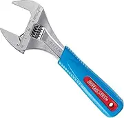 Channellock 8WCB 8-Inch WideAzz Adjustable Wrench|1.5-Inch Wide Jaw Opening|Precise Jaw Design Grips Tight-Even in Tight Spaces|Measurement Scales Engraved on the Tool|CODE BLUE Comfort Grip