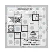(US Seller) Creative Grids 4in Curvy Log Cabin Trim Tool Quilt Ruler CGRJAW6MINI