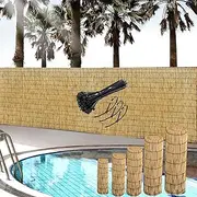 Backyard Privacy Screens, Natural Bamboo Fencing,Decorative Fencing Rolls, Privacy Fence for Outdoor, Gallery, Restaurant, Hotel, Patio, Fence Roller Blind(1.6 * 6m(5.2 * 19.7ft))