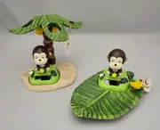 Motion Monkey Lot Soap Dish Toothbrush Holder Bobble Head Nodding Safari Jungle
