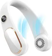 Neck Fan Rechargeable 5 Speeds, Portable Personal Fan, Hands Free Bladeless Fan, Battery Operated Wearable Fan Adjustable, Screen Design, 4-12 Hours, Cooling Fan For Outdoor, Indoor