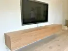 CLAUDE WALL MOUNTED TV ENTERTAINMENT UNIT SOLID AMERICAN OAK HARDWOOD TIMBER
