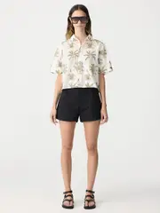 cropped palm tree shirt