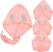 DRESSOOS 4 Pack Quick-Drying Hair Wrap Comfortable Head Towels for Women Girls Bath Towels for Shower Soft Water-Absorption