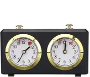 HAKUNA Chess Clock Game Timer -Professional Mechanical Analog Chess Clock - Count Up Down Timer for Board Game International Chess Chinese Chess Weiqi Competitions Classic Analog Style Chess Clock