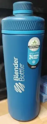 BlenderBottle Radian Shaker Cup Insulated Stainless Steel Water Bottle Blue