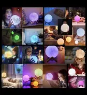 Moon Lamp Dimmable Remote Control RGB Color LED Changing Lamp / Night Light