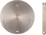 JasCherry 28cm Heat Diffuser Plate, Stainless Steel Cooking Induction Adapter Simmer Plate for Electric Gas Glass Cooktop Hob Ring, Induction Cooktop Converter Plate with Handle, Rose Gold(D)