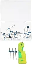 LOLIPPYY 1Set Twin Needle Sewing Machine Needles Sewing Tool with Threading Device for Home Sewing Machines Durable and Convenient Storage Box Included