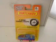 1990 MATCHBOX SUPERFAST MB 59 BLUE T-BIRD TURBO COUPE NEW ON CARD