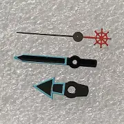 Watch Hand Blue Rim Black Rudder Mermaid Second Hand for NH35/NH36/4R36 Movement