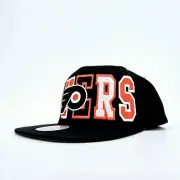 Mitchell & Ness Philadelphia Flyers Hockey NHL Black Orange Snapback Hat Cap NEW