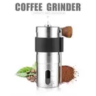 Portable Manual Coffee Grinder with Adjustable Settings for Travel Camping