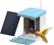 xinyee Smart Bird Feeder with Camera 2L Capacity Bird Feeder for Outdoors with Solar Panel Built-in Battery AI Identify 11000+ Bird Species IP66 Waterproof Full Color Night Vision Memory Card/Cloud S