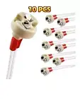 DiCUNO (10-Pack) Bi-Pin Lamp Holder: G4, G6.35, MR16, GU5.3, Ceramic Socket