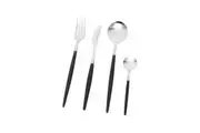 STANLEY ROGERS 16 PIECE PIPER BLACK CUTLERY SET