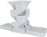 Folding Dice Tower with Double Trays, 3D-Printing Foldable DND Dice Rolling Tower for Dragons and Dungeons D&D Tabletop RPG Games, Marble White